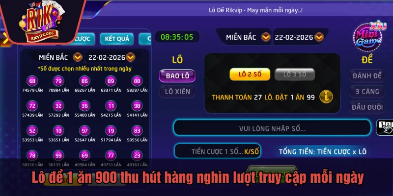 Lô đề 1 ăn 900 thu hút hàng nghìn lượt truy cập mỗi ngày